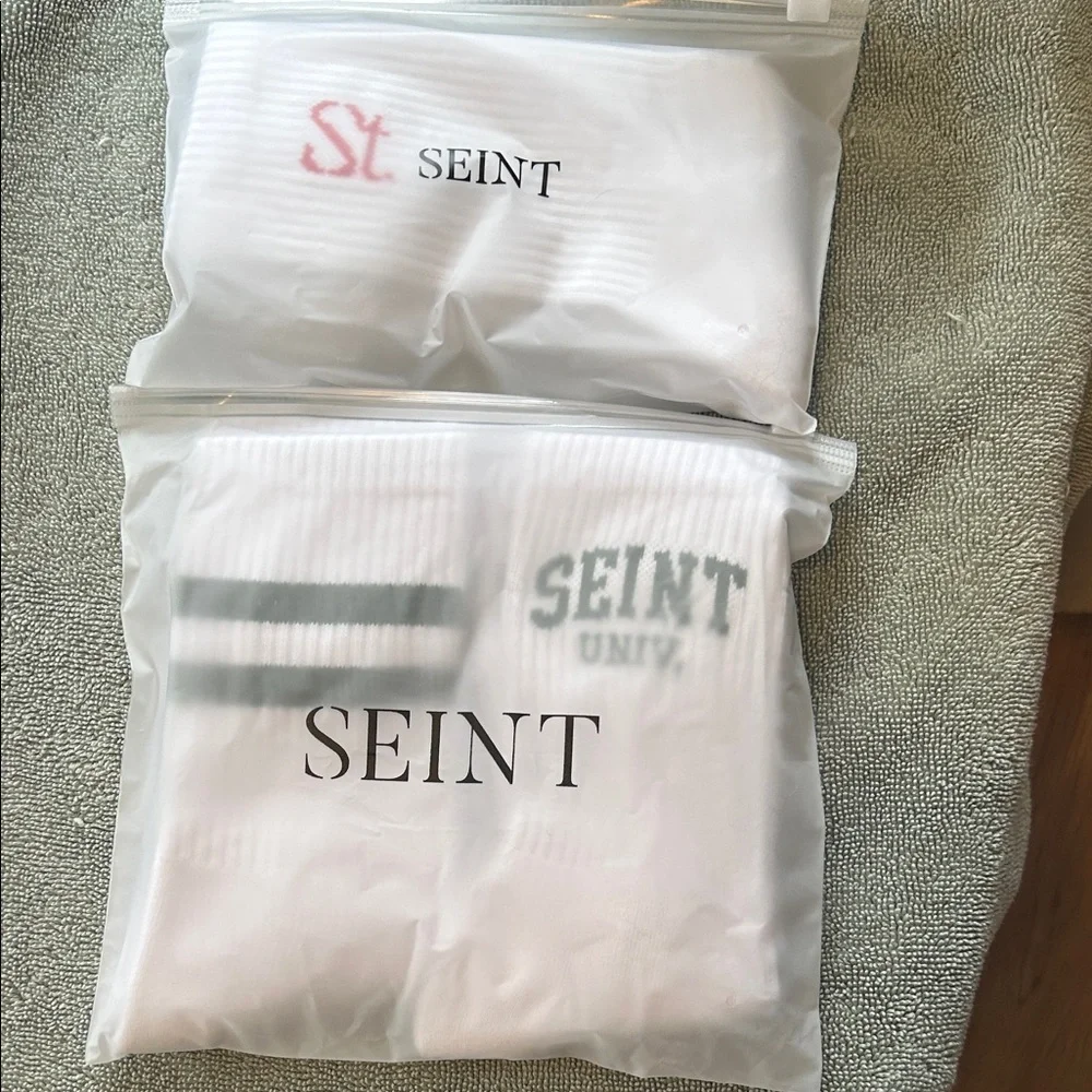 Seint Athletic Crew Socks Set of 3 Unisex New Performance Sport Socks